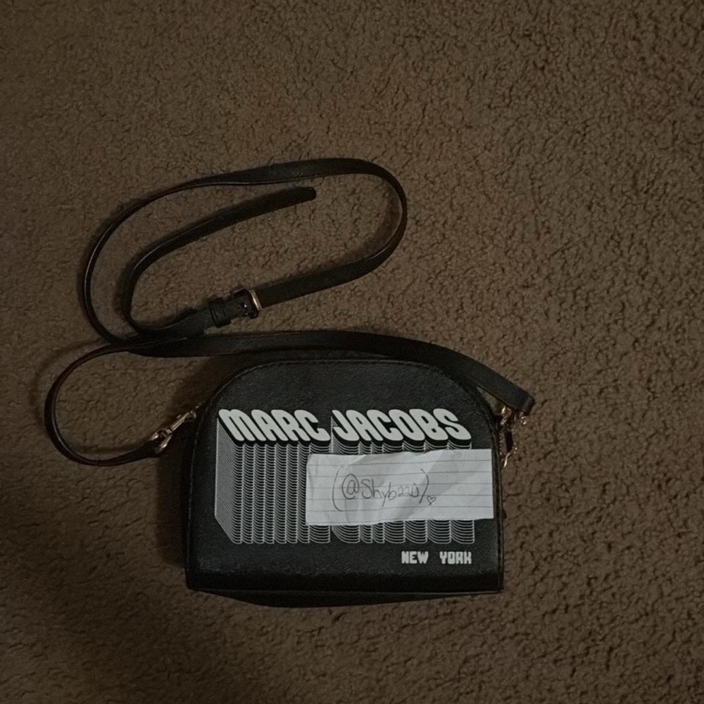 Marc Jacobs Black Belt Bag with Geometric Design